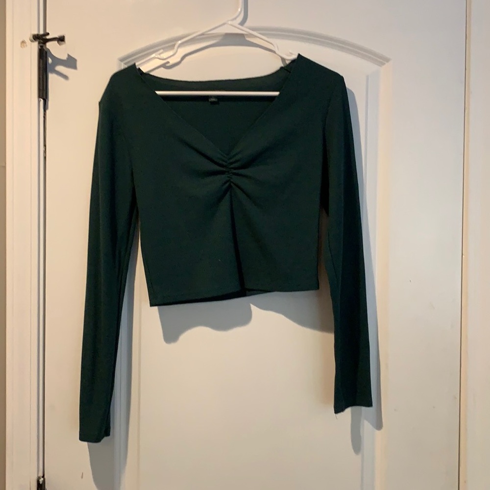 Long sleeve green shirt